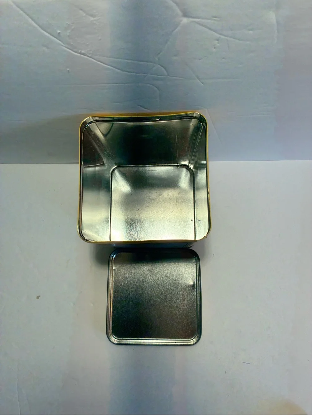 Vintage Nestlé Toll House Cookie Tin 1939 1942 1954 Yellow Metal Canister